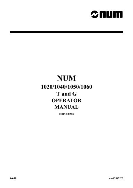 Num 1020 cnc manual online